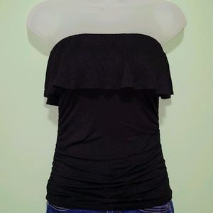 Bozzolo Black Strapless Top